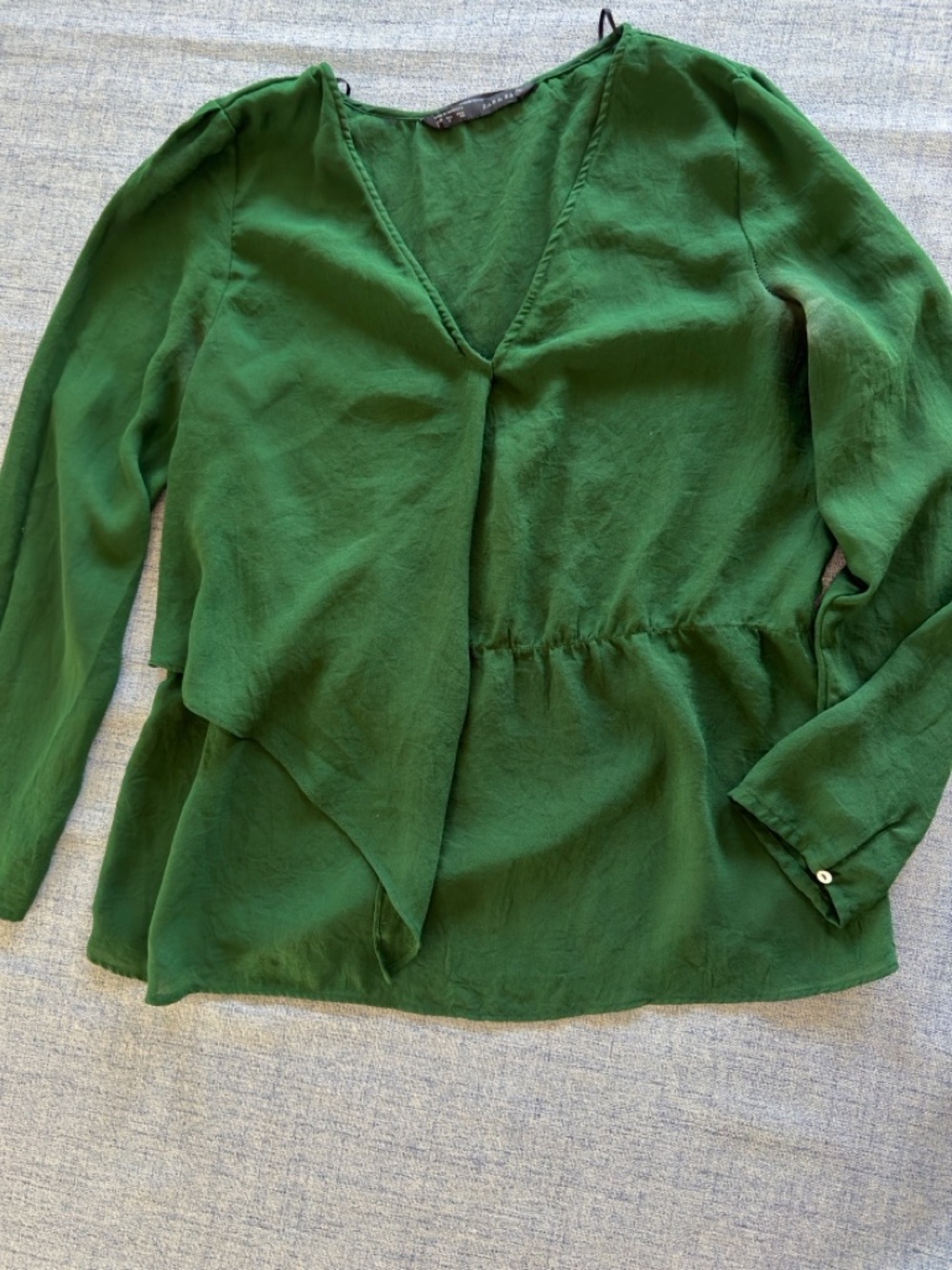 Zara Basic Deep Green Blouse